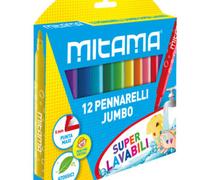 Pennarelli Mitama Super Lavabili Jumbo pz. 12