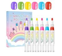 Pennarelli Per Bambini E Bambine 6 Colori, Staccabile a Strappo, | Pennarelli per Unghie Bambini Manicure Dita, Compleanno, Natale, Ragazze