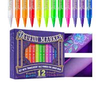 Pennarelli Per Il Corpo - Pastelli Coloranti Per Trucco Per Il Viso Attivat | Bastoncini Al Neon Fluorescenti Che Si Illuminano Al Buio, Set Artigianale Per Creazione Artistica, Per Bambini, Adolescenti,