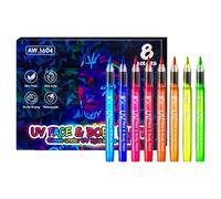 Pennarelli per il viso - Penna per il trucco reattiva ai raggi UV e resistente all'acqua, pennarelli senza pericolo per la pelle, per tutta la famiglia e gli adulti, per Halloween, travestimento per