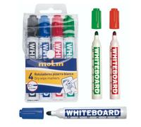 Pennarelli per Lavagna Bianca Nero Rosso Blu E Verde Set Di 4