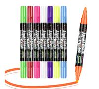 Pennarelli per lavagna nera | Forniture per lavagna cancellabili a doppia punta | Penne Gesso Anti-Trace | Per artisti studenti casa ufficio classe matrimonio insegne vetrina quadri Bla