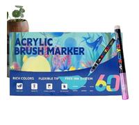 Pennarelli per pittura acrilica, multicolore e sovrapponibili per ufficio, set di pennarelli per pittura acrilica | per bambini, adulti, feste, scuole, uffici, artigianato, compenso