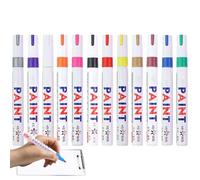 Pennarelli per pittura | Set di pennarelli impermeabili ad asciugatura rapida, marcatori artistici permanenti a base di olio per tessuto ceramico pietra tela pneumatici tazze in metallo 12