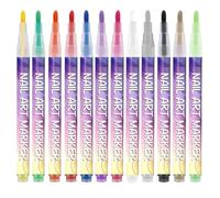 Pennarelli Per Smalto 3D 12 Colori Asciugatura Rapida Prodotti Bellezza | Set Penne Per Disegnare E Scarabocchiare Unghie Per Salone Festa Servizio Fotografico Matrimonio Vacanza Compleanno Natale