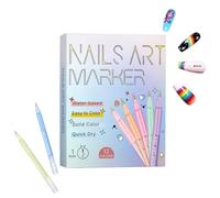 Pennarelli per smalto per unghie, 12 colori ad asciugatura rapida, strumento di progettazione per manicure, 0,5 mm, impermeabili, per donne che dipingono scarabocchiare, disegnare, disegnare