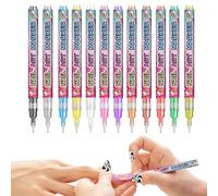 Pennarelli per smalto per unghie | 12 colori marcatori d'arte, penne da disegno per unghie, per donne, ragazze, feste, Natale, compleanno, serata, salone di casa, principiante