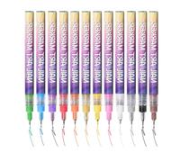 Pennarelli per smalto per unghie, asciugatura rapida, resistenti alle sbavature, 12 pezzi, kit di pennarelli per smalto gel per unghie, per ragazze, adulti, principianti, tela, artigianato, soggiorno