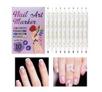 Pennarelli Per Unghie 10 Pezzi Strumenti Unghie a Punta Fine Asciugatura | Pennarelli Per Doodle E Pittura Manicure Per Decorazione, Tracciatura E Disegno Manicure