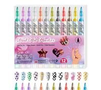 Pennarelli Per Unghie 12 Pezzi Strumenti Manicure Con Punte Sottili