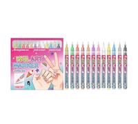 Pennarelli per unghie - Pennarelli per manicure ad asciugatura rapida 12 colori | Kit manicure creativa | per dormitorio, appartamento, viaggi, istituto di bellezza, feste e riunioni