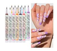 Pennarelli per Unghie - Strumenti per Manicure con Pittura a 12 Colori - Pennarelli da 0,7 mm per Unghie | per Scolpire e Decorare Acrilico con Punti e Tratti da Salone e Cura Personale a Casa