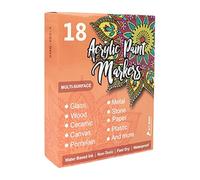 Pennarelli Per Vernice Acrilica - Penne Per Vernice A Punta Fine, Impermeabili E Resistenti Alla Luce | Pennarelli Microporosi Per Tela, Legno, Pietra, Roccia, Pittura, Colori Vivaci, Pigmento Durevol