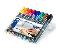 Pennarelli Permanenti Staedtler Lumocolor 350WP8 Con Punta A Cuneo Astuccio Da 8