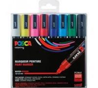 Pennarelli Posca M5 Uni-ball 8 Colori Metallici con Custodia