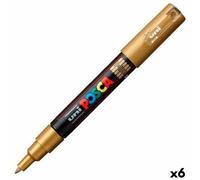 Felt-Tip Pens Posca Pc-1M Golden (6 Units) NUOVO