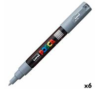 Pennarelli POSCA PC-1M Grigio [6 Unità]