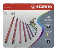 Pennarelli Pen 68 - colori assortiti - Stabilo - scatola in metallo 20 pezzi