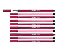 Pennarelli Stabilo Pen 68 Rosso Scuro [10 Pezzi]