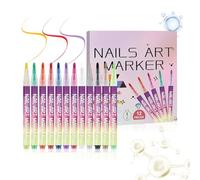 Pennarelli - Strumenti per disegno a linee con dodici tonalità, penne di precisione da 0,3 mm, per manicure con motivo delicato per donne, uomini, adolescenti, professionali per