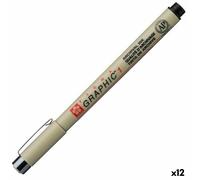 Pennarelli Talens Sakura PIGMA GRAPHIC 1 Nero [12 Unità]