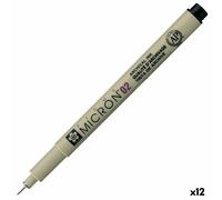 Pennarelli Talens Sakura Pigma Micron 02 Nero [12 Unità]