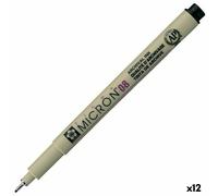 Pennarelli Talens Sakura Pigma Micron 08 Nero [12 Unità]