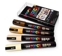 Pennarelli Uni Posca - PC-5M per arte e pittura - Set di 4 in un sacchetto di plastica - colori della pelle
