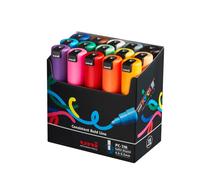 Pennarelli Uni Posca - Punta Tonda Large 5,5 mm - Set 15 Colori Assortiti