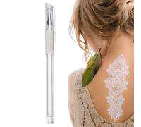 Pennarello a punta chirurgica, per tatuaggi, portatile, per braccia, bianco, per mappatura della posizione, strumento lavabile per body art, per disegnare sulla pelle