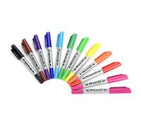 Pennarello a Punta Doppia da 12 Colori Pennarelli Artistici a Base di Olio Ad Asciugatura Rapida per Progetti Fai da Te, Adatti per Metallo Ceramica Legno Plastica Vetro, Ciascuno Lungo 5,63