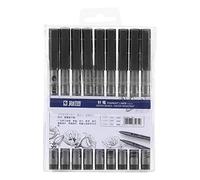 Pennarello a Punta Fine, STA 9pz Diverse Punte di Punta Set di Pennelli a Base D'Acqua, Disegno con Penna per Schizzi, Inchiostro Nero Fineliner a Base D'Acqua