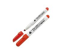 TRATTO - 852002 - Pennarello a secco Tratto Memo per lavagne cancellabili - punta a scalpello - tratto 6,5mm - rosso - Tratto - 49954 - Conf. da 12 Pz. - 852002