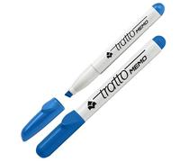Pennarello a secco per lavagna TRATTO Memo punta Scalpello - BLU - (12 Pz)