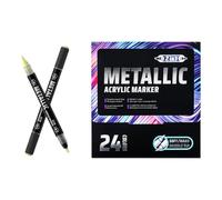 Pennarello acrilico metallico a doppia punta per pittura acrilica liquida per progetti artistici artigianali diari scrapbooking pittura biglietti penne da disegno