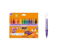 Pennarello Bic Kids Comfort Grip Jumbo 12 Colori Punta Larga Lavabile