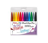 Astuccio 12 Sign Pen Brush colori assortiti Pentel