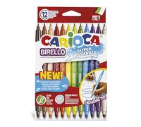 Pennarello Carioca Birello 12 colori 2 punte