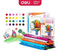 Pennarello doppia punta brush + finlineer 24pz
