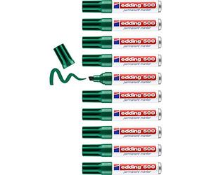 Pennarello edding marcatore permanente 500 verde punta smussata 7 mm