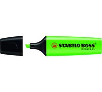 Pennarello Fluorescente Stabilo Boss 70 - Linea tra 2 e 5 mm - Ricaricabile - Inchiostro base acqua - Colore verde fluo
