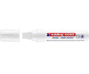 Pennarello gesso liquido Edding 4090 - Punta del cuoio capelluto - Linea tra 4 e 15 mm - Odore neutro - Colore bianco NEW