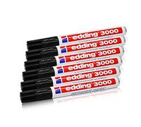 Pennarello Indelebile Edding 3000, Nero, 1,5 -3 mm, Ricaricabile, 6-pack