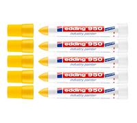 Pennarello indelebile edding 950, uso industriale, 10 mm (5x giallo)