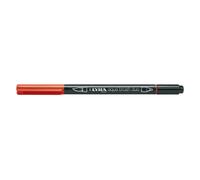 Pennarello Lyra Aqua Brush Duo: carminio scuro, ast. app. da 10 u.