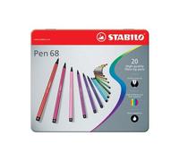 Pennarello Pen 68 Stabilo - Astuccio di Metallo - 1 mm - 6820-6 (Assortiti Conf.