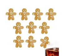 Pennarello per bicchieri | 10 pezzi 2D acrilico decorazione natalizia per bicchieri da vino - pennarello identificativo per recipienti - per uomini e donne, feste di Natale a casa, Siehe Beschreibung