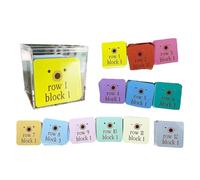 Pennarello per cucito, evidenziatore per tessuti da cucito, in cartone di carta con fori, precisione e allineamento innovativi, idee per cucire/quilt con scatola acrilica, organizzazione per bricolage