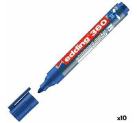 Pennarello per Lavagna Edding 360 Ricaricabile Azzurro [10 Unità]