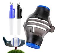 Pennarello per palline da golf, per tracciare linee precise, 7,5 x 6 cm, design a clip, guida di posizionamento rapido, accessorio sportivo adatto ai viaggi, stencil per allineamento palline da golf